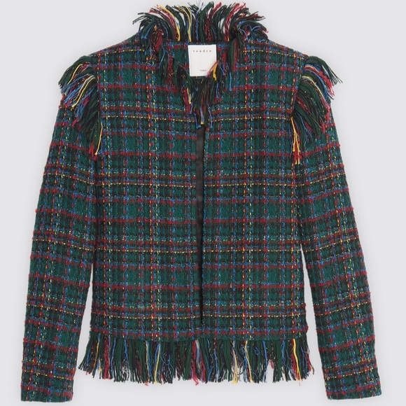 NWOT Sandro Multicolor Tweed Jacket